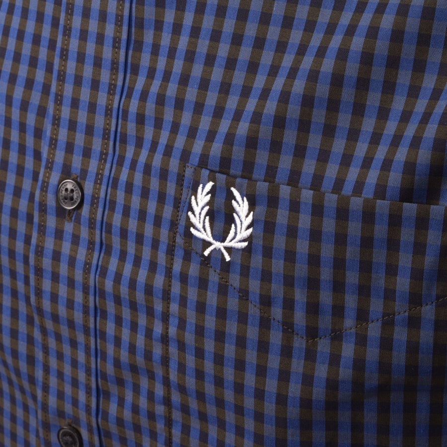 Alternative Image for ProductFred Perry Four Colour Gingham Shirt Blue3